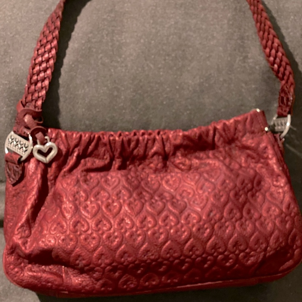 Brighton Red Leather Shoulder Bag Purse